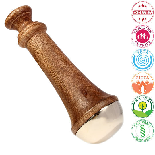 Original Ayurveda Kansa Gesicht/Kopf Massage Stab, grob oder fein, handgemacht (Ayurveda Paradies) | Massage & Entspannung | Ayurveda Paradies Schweiz