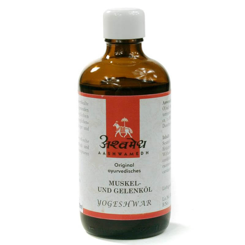 Yogeshwar Muskel- und Gelenköl, 100ml | Spezialöle, Balsam, Ghee | Aashwamedh
