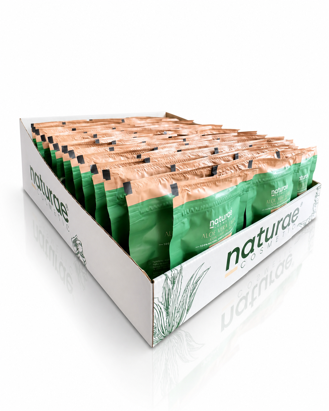 Naturae Cosmetics Aloe Vera 100%, Display mit 60 Würfel Gross (480 Anwendungen)