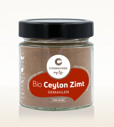 Cannelle de Ceylan ou Cassia moulue dans un verre, bio 80g