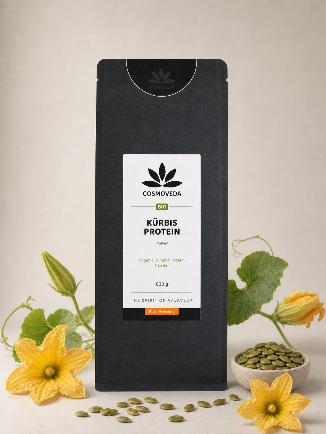 Cosmoveda Bio Kürbis Protein, 630 g