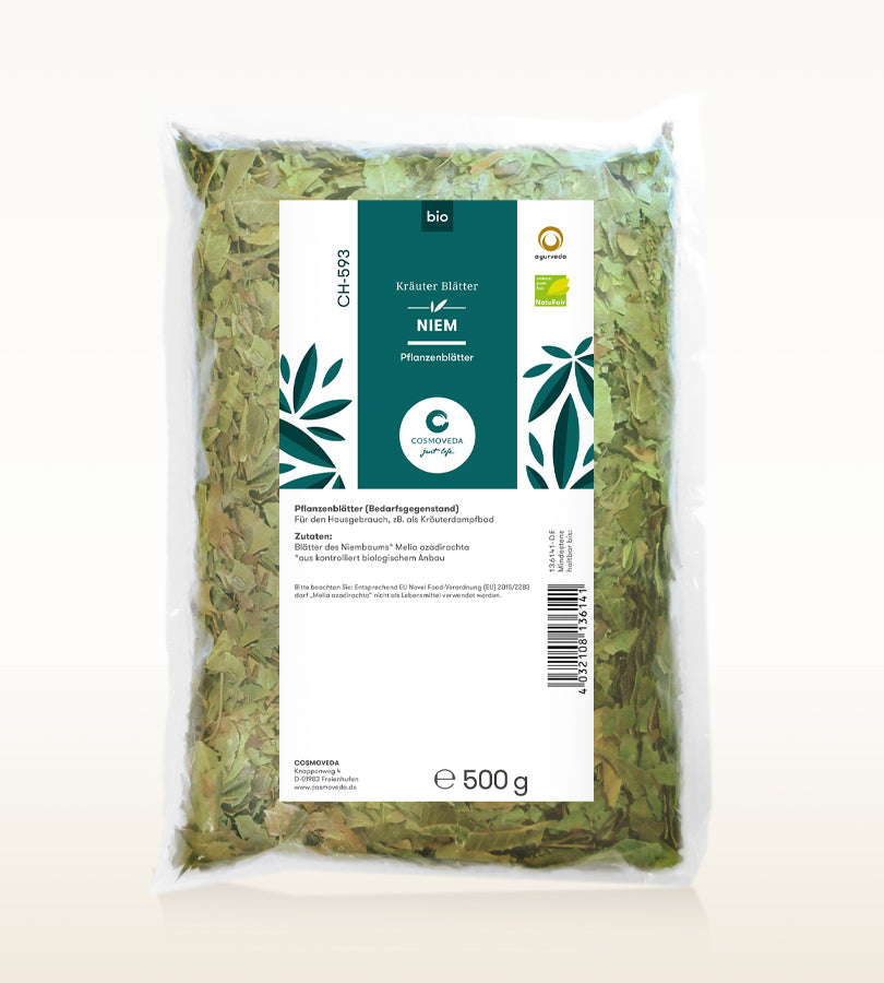 Cosmoveda Bio Neem (Niem) Pflanzenblätter, 500 g