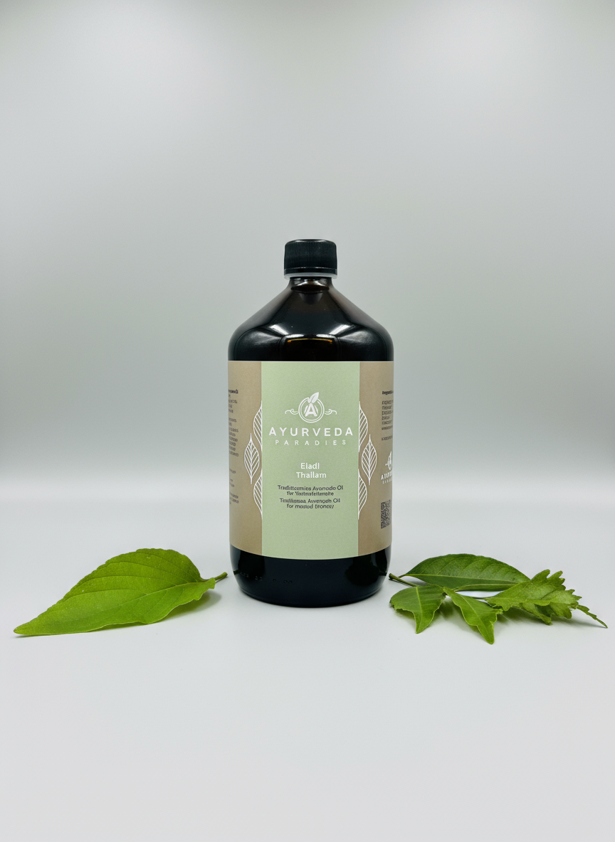 Premium Eladi Kera Thailam, bouteilles en verre 2DL et 1 litre