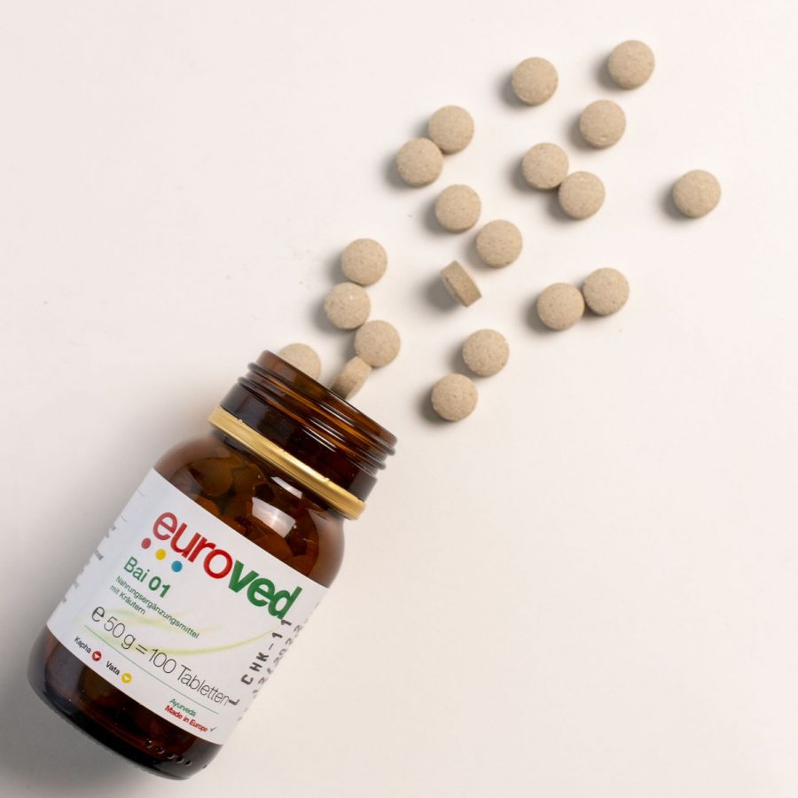 Bai 01 Chitrakadi Bati, 100 Tabletten | Vitamine & Nahrungsergänzungsmittel | euroved