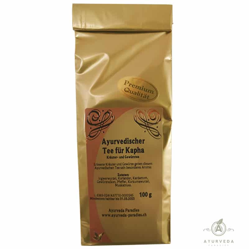 «Kräutertee für Kapha» Ayurveda Premium Gold Tee, 100g Beutel | Ayurveda Tee | Ayurveda Paradies Schweiz